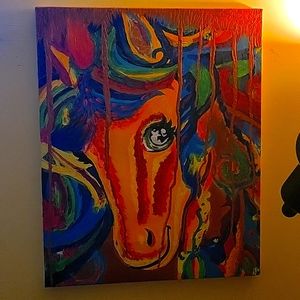 Neon glow in the dark unicorn/ horse